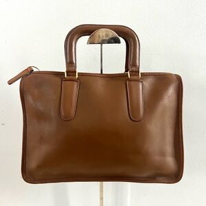 Coach Vintage Slim Satchel Leather Handbag Bonnie Cashin 1970s 1980s Made in NYC